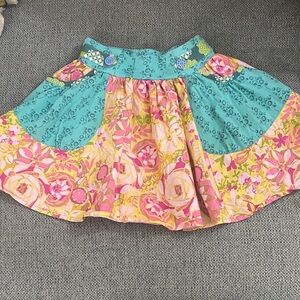 Matilda Jane Pink and Teal Floral A-Line Skirt